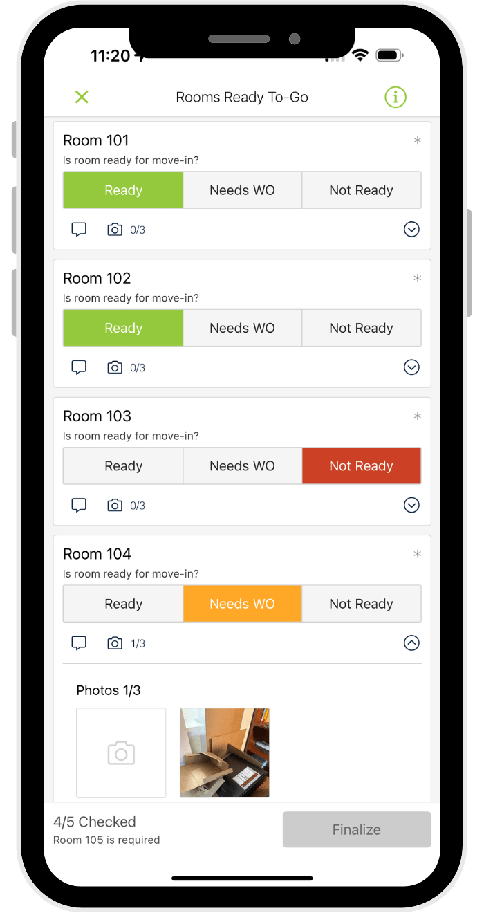 Room Readiness Screenshot